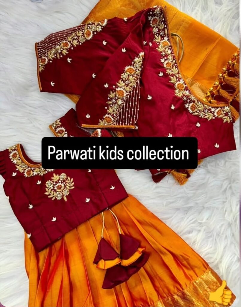 Kids pavada set KGR Family collections