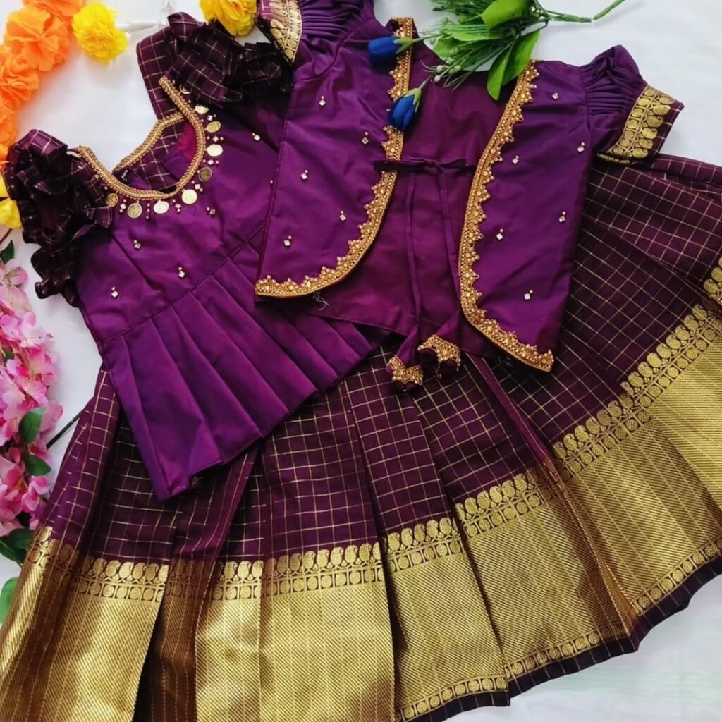 Kids pavada set KGR Family collections