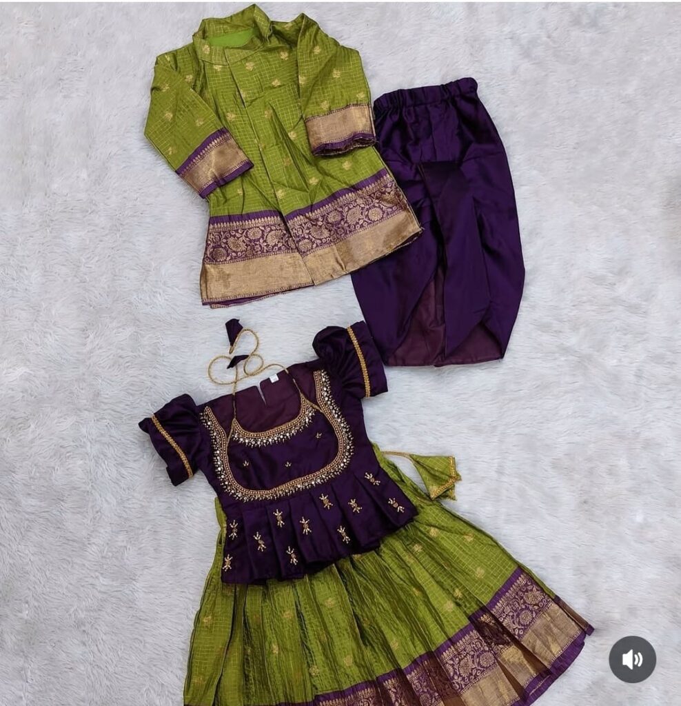 Kids pavada set KGR Family collections