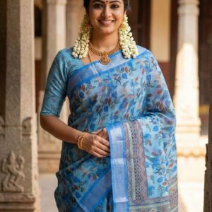 PREMIUM QUALITY LINEN COTTON SAREES