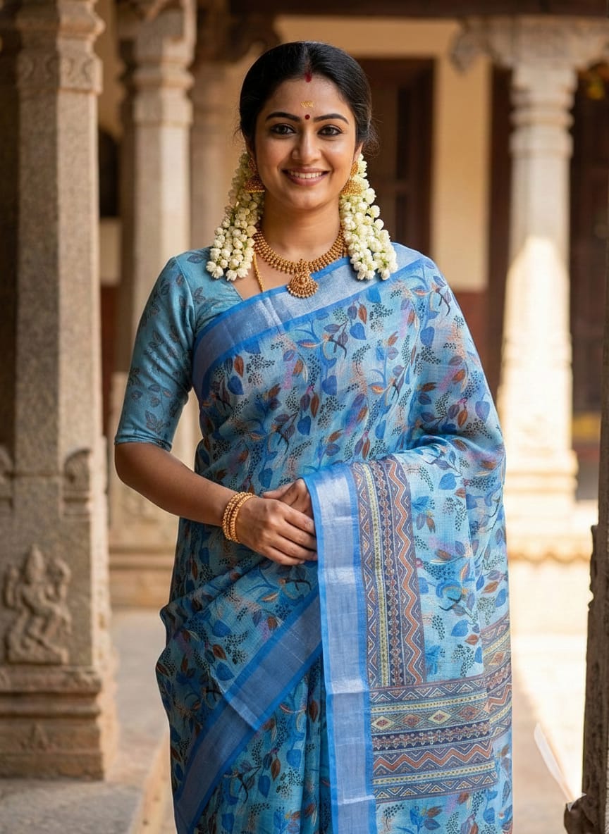 PREMIUM QUALITY LINEN COTTON SAREES