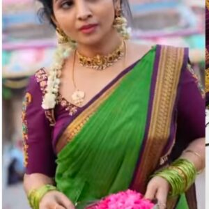 Checked Kalyani cotton saree