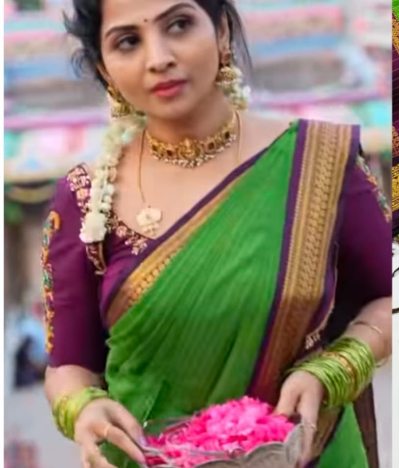 Checked Kalyani cotton saree