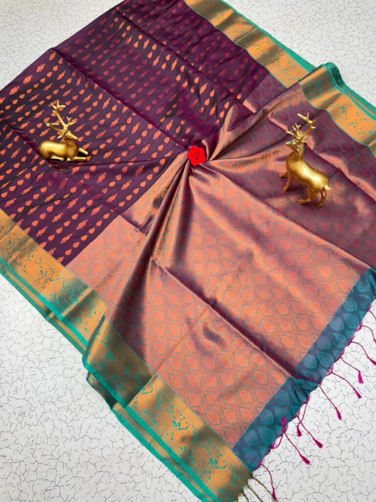 FANCY SOFT - SILK BHUTTA SAREES KGR Family collections
