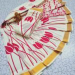 PRINTED WORK KERALA COTTON SAREES KGR Family collections