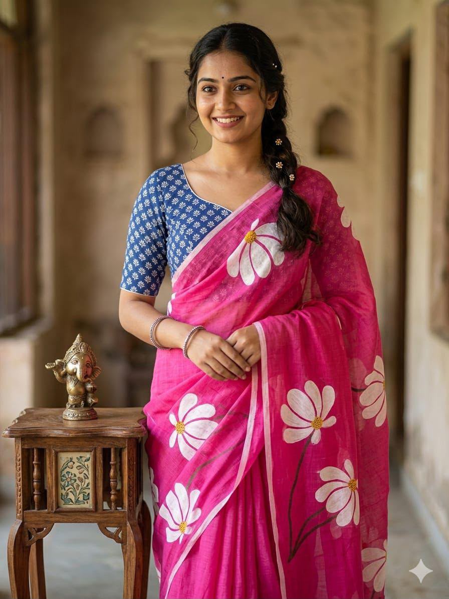 PURE LINEN COTTON SAREES