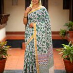 PRINTED WORK Kerala COTTON SAREES KGR Family collections