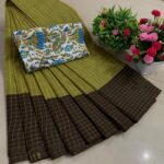 New Arrival of Premium Pure Cotton Sarees with Kalamkari Blouse ... KGR Family collections