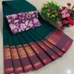 New Arrival of Premium Pure Cotton Sarees with Kalamkari Blouse ... KGR Family collections
