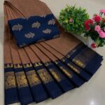 New Arrival of Premium Pure Cotton Sarees with Kalamkari Blouse ... KGR Family collections