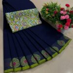 New Arrival of Premium Pure Cotton Sarees with Kalamkari Blouse ... KGR Family collections