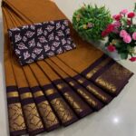 New Arrival of Premium Pure Cotton Sarees with Kalamkari Blouse ... KGR Family collections