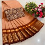 New Arrival of Premium Pure Cotton Sarees with Kalamkari Blouse ... KGR Family collections