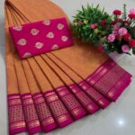 New Arrival of Premium Pure Cotton Sarees with Kalamkari Blouse ... KGR Family collections