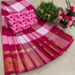 New Arrival of Premium Pure Cotton Sarees with Kalamkari Blouse ... KGR Family collections
