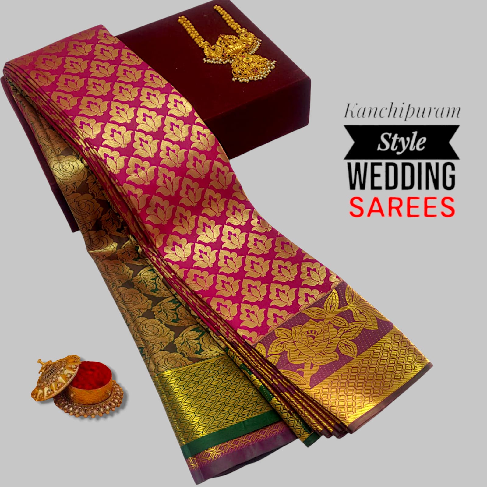 *_ELITE BRIDAL PICK & PICK FANCY SILK SAREES_*  *Samuthrika/vasthrakala style wedding type*
