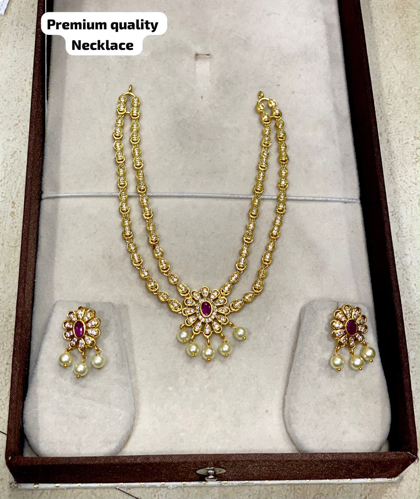 premium quality necklace with earrings