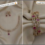 premium quality and stone work necklace and bangle combo KGR Family collections