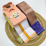 *_ELITE BRIDAL PICK &PICK FANCY KUPERA SILK SAREES & COTTON SHIRT WITH SILK COTTON DOTHI MATCHING SET_* KGR Family collections