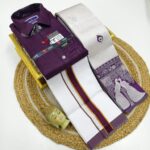 *_ELITE BRIDAL PICK &PICK FANCY KUPERA SILK SAREES & COTTON SHIRT WITH SILK COTTON DOTHI MATCHING SET_* KGR Family collections