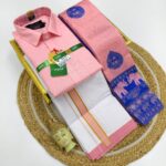 *_ELITE BRIDAL PICK &PICK FANCY KUPERA SILK SAREES & COTTON SHIRT WITH SILK COTTON DOTHI MATCHING SET_* KGR Family collections