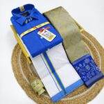 *_ELITE BRIDAL PICK &PICK FANCY KUPERA SILK SAREES & COTTON SHIRT WITH SILK COTTON DOTHI MATCHING SET_* KGR Family collections