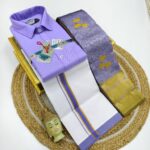 *_ELITE BRIDAL PICK &PICK FANCY KUPERA SILK SAREES & COTTON SHIRT WITH SILK COTTON DOTHI MATCHING SET_* KGR Family collections