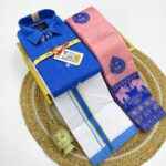 *_ELITE BRIDAL PICK &PICK FANCY KUPERA SILK SAREES & COTTON SHIRT WITH SILK COTTON DOTHI MATCHING SET_* KGR Family collections