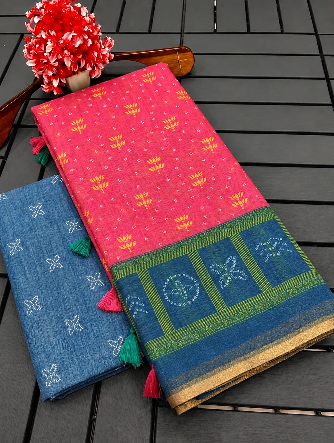 Premium Quality Linen Cotton Saree